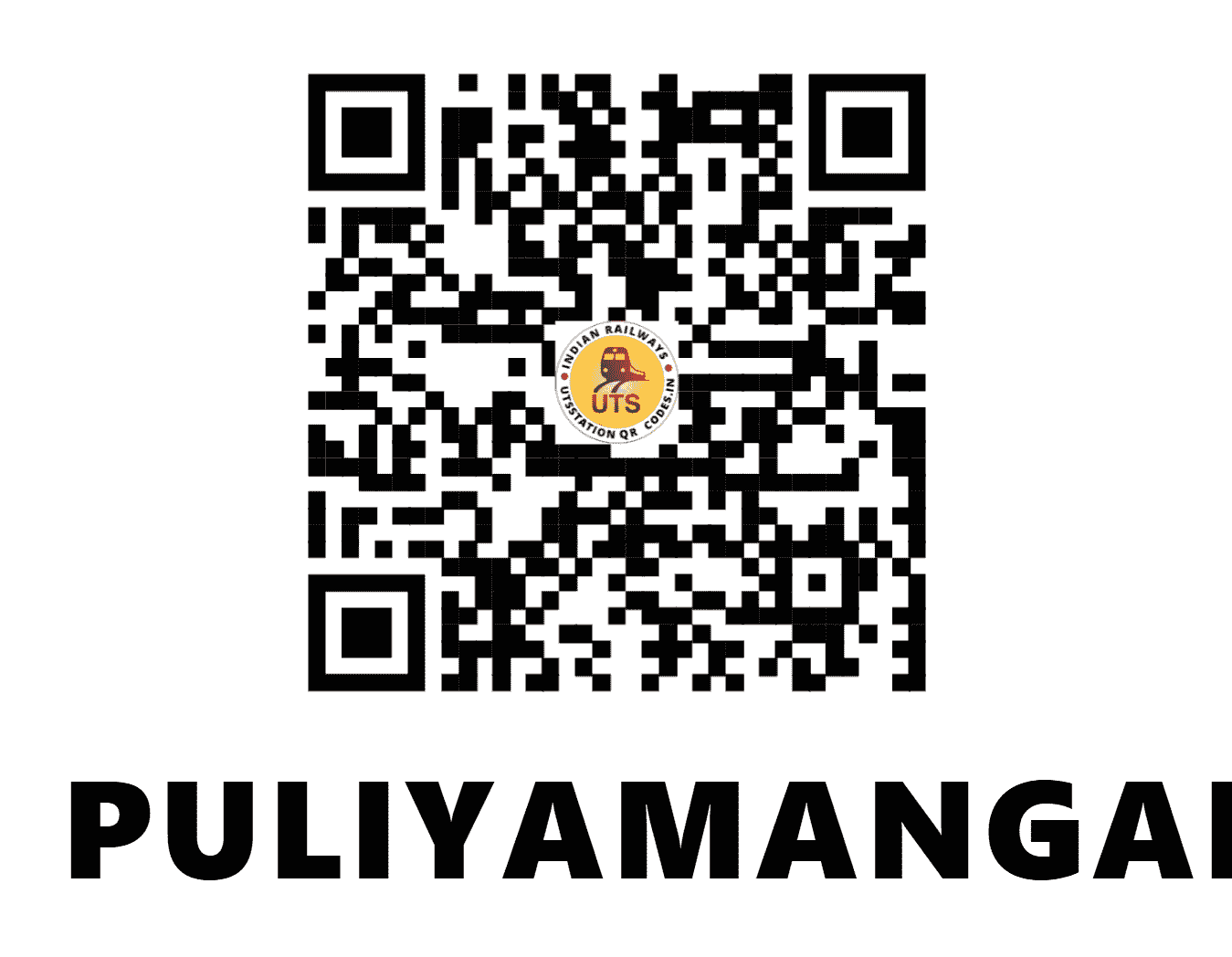 UTS QR Code for PULIYAMANGALAM - PLMG - SR (TAMIL NADU)